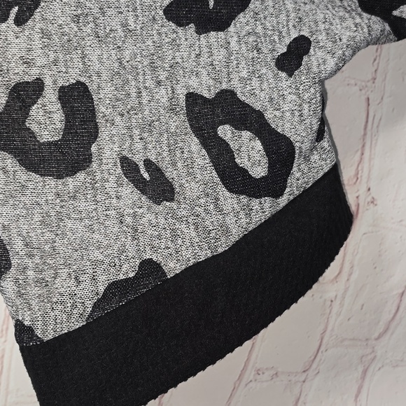 WHITE BIRCH Grey Leopard Print Cardigan Open Front Womens Size XL NWT - Picture 4 of 12